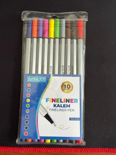 Note.101 Fineliner 10'lu Set Zeta Fotokopi
