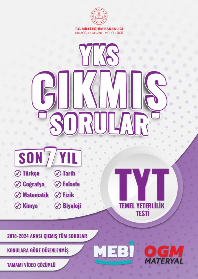 TYT Çıkmış Sorular 2018-2024 Son 7 YIL Mebi Zeta Fotokopi