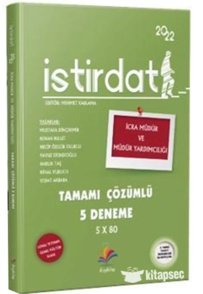 İSTİRDAT TAMAMI ÇÖZÜMLÜ 5 DENEME 5x80 Zeta Fotokopi