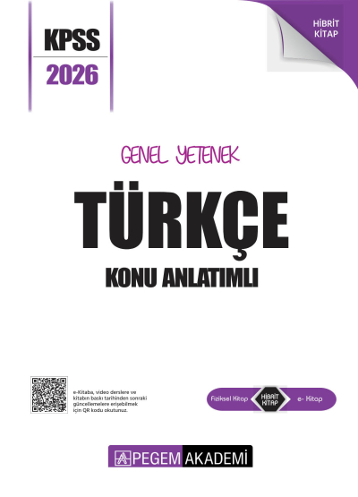 TÜRKÇE 2026 KPSS Genel Yetenek Genel Kültür Lisans Konu Anlatımlı Modüler Set Pegem Yayınları Zeta Fotokopi