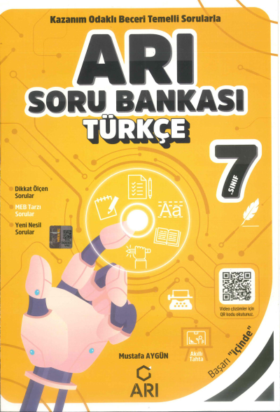 7. Sınıf Türkçe Arı Soru Bankası Arı Yayınları Zeta Fotokopi