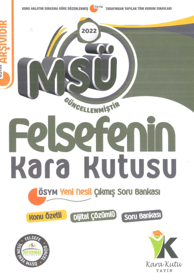 MSÜ FELSEFENİN KARA KUTUSU SORU BANKASI Zeta Fotokopi