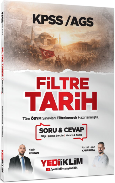 2026 KPSS MEB-AGS Filtre Tarih Soru Cevap Yediiklim Yayınları Zeta Fotokopi