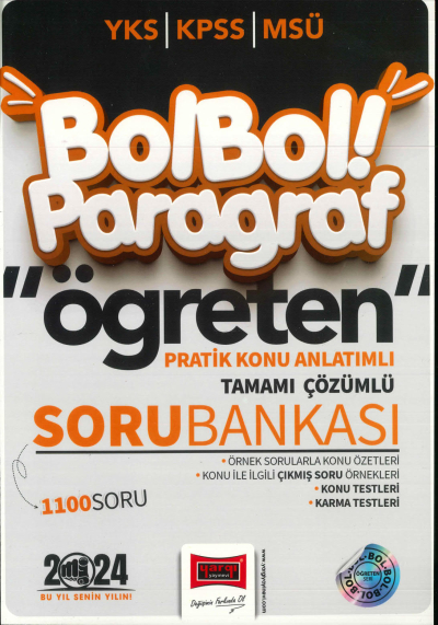 BOL BOL PARAGRAF ÖĞRETEN PRATİK KONU ANLATIMLI TAMAMI ÇÖZÜMLÜ SORU BANKASI Zeta Fotokopi