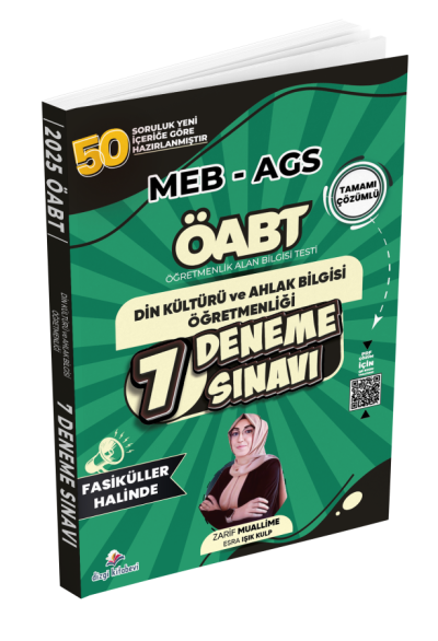 ÖABT MEB-AGS DKAB Din Kültürü ve Ahlak Bilgisi Öğretmenliği 7 Deneme Fasikül Çözümlü Dizgi Kitap Yayınları Zeta Fotokopi