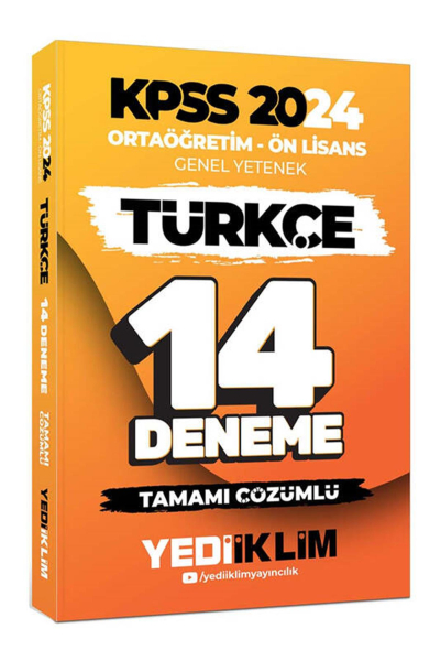 Ortaöğretim Ön Lisans Genel Yetenek Türkçe 14 Deneme Tamamı Çözümlü Zeta Fotokopi