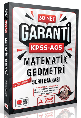 KPSS AGS Matematik - Geometri Garanti KPSS Soru Bankası Paraf Yayınları Zeta Fotokopi