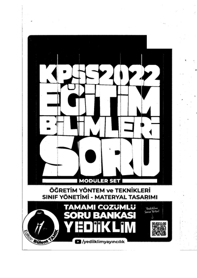 2022 KPSS Öğrt. Yönt. ve Teknk. Sınıf Yön. Materyal Tas. Soru Bankası Modüler Set Zeta Fotokopi