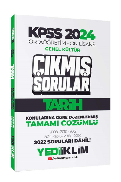 Ortaöğretim-Önlisans Tarih Konularına Göre Çıkmış Sorular (2008-2022) Zeta Fotokopi
