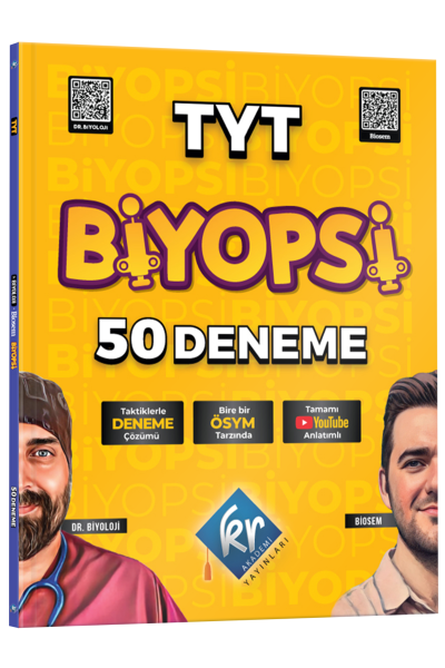 TYT Biyopsi 50 Biyoloji Denemesi KR Akademi Yayınları Zeta Fotokopi