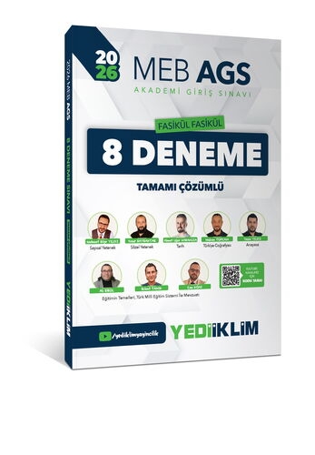 2026 MEB AGS Fasikül Fasikül 8 Deneme Tamamı Çözümlü Yediiklim Yayınları Zeta Fotokopi