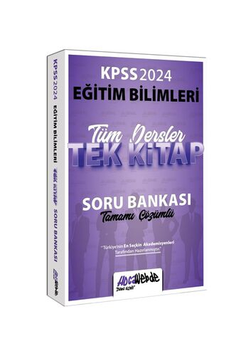2024 KPSS Eğitim Bilimleri Tüm Dersler Tamamı Çözümlü Tek Kitap Soru Bankası HocaWebde Yayınları Zeta Fotokopi