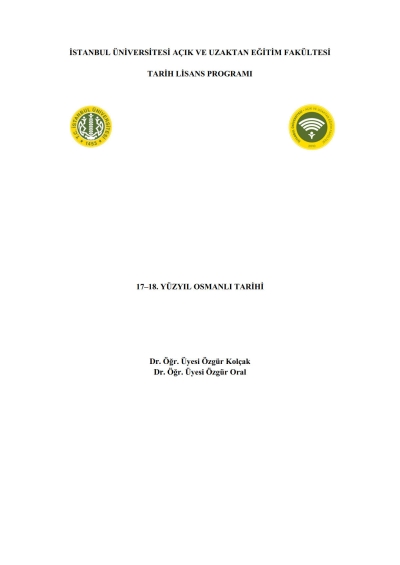 17-18. Yüzyıl Osmanlı Tarihi Zeta Fotokopi