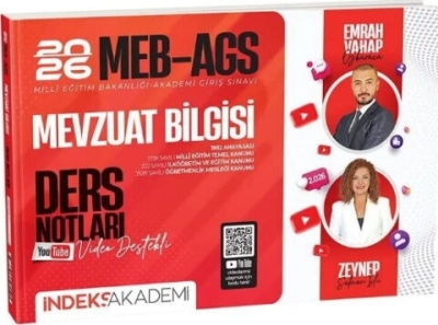 2026 MEB-AGS Mevzuat Bilgisi Video Ders Notları İndeks Akademi Yayıncılık