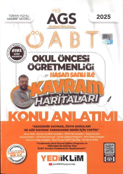 2025 MEB AGS ÖABT Okul Öncesi Öğretmenliği Hasan Sanlı İle Kavram Haritaları Konu Anlatımı Yediiklim Yayınları Zeta Fotokopi