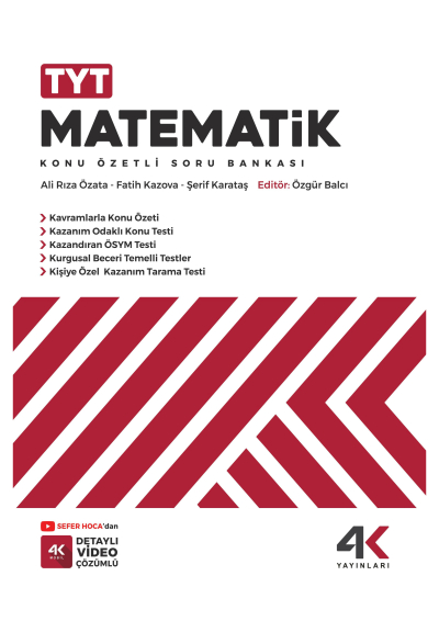 TYT Matematik Konu Özetli Soru Bankası 4K Yayınları Zeta Fotokopi