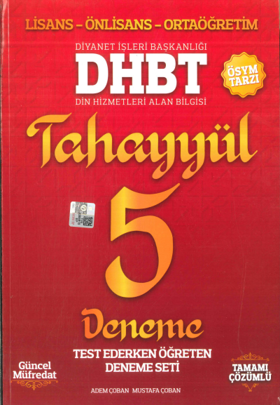 DHBT TAHAYYÜL 5 DENEME ÇÖZÜMLÜ Zeta Fotokopi