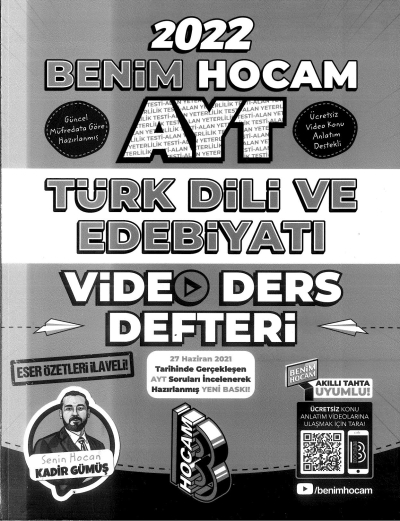 AYT TÜRK DİLİ VE EDEBİYATI VİDEO DERS DEFTERİ Zeta Fotokopi