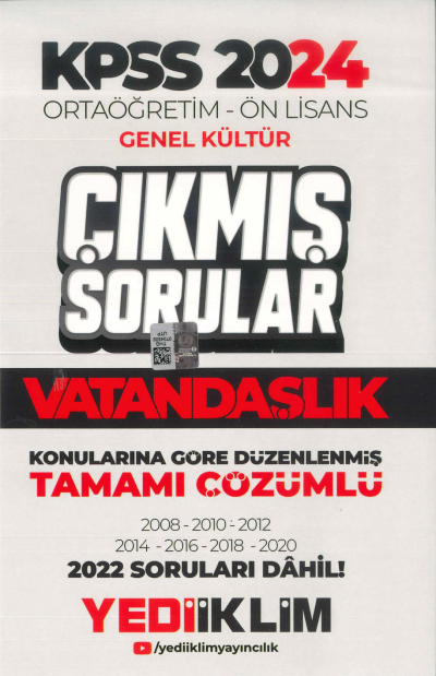 VATANDAŞLIK KONULARINA GÖRE DÜZENLENMİŞ ÇIKMIŞ SORULAR 2008-2022 TAMAMI ÇÖZÜMLÜ Zeta Fotokopi