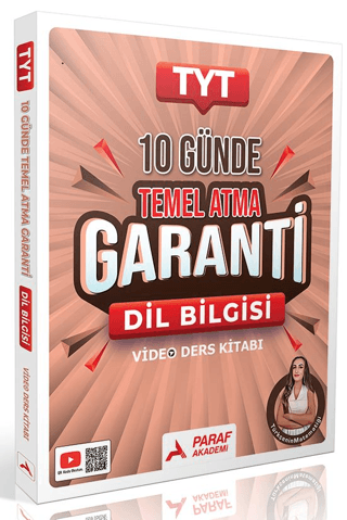 YKS TYT Dil Bilgisi Türkçenin Matematiği 10 Günde Temel Atma Garanti Video Ders Kitabı - Gamze Özdin Paraf Akademi Yayınları Zeta Fotokopi