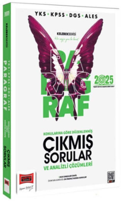 2025 YKS KPSS DGS ALES Kelebek Serisi Tamamı Çözümlü Paragraf Konularına Göre Düzenlenmiş Çıkmış Sorular Yediiklim Yayınları Zeta Fotokopi