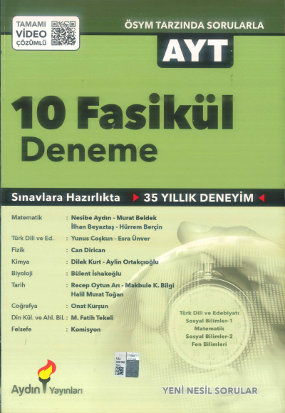 AYT 10 FASİKÜL DENEME Zeta Fotokopi