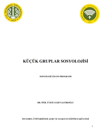 Küçük Gruplar Sosyolojisi Zeta Fotokopi