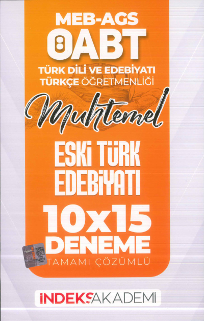 2025 ÖABT MEB-AGS Türk Dili Edebiyatı-Türkçe Eski Türk Edebiyatı 10x15 Deneme Çözümlü İndeks Akademi Yayıncılık Zeta Fotokopi