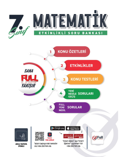7. Sınıf Matematik Etkinlikli Soru Bankası Sana Full Yakışır Zeta Fotokopi