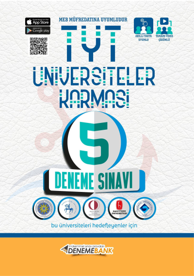 TYT Üniversiteler Karması 5 Deneme Sınavı Deneme Bank Zeta Fotokopi