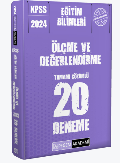 2024 KPSS Eğitim Bilimleri Ölçme ve Değerlendirme 20 Deneme Zeta Fotokopi