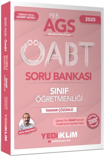2025 MEB AGS ÖABT Sınıf Öğretmenliği Tamamı Çözümlü Soru Bankası Yediiklim Yayınları Zeta Fotokopi