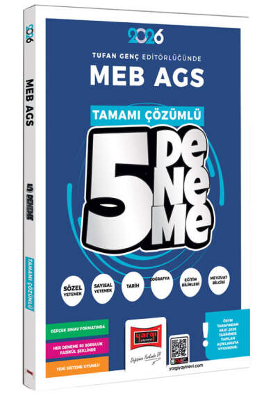 2026 MEB AGS Tüm Dersler Tamamı Çözümlü 5 Deneme Sınavı Yargı Yayınları Zeta Fotokopi