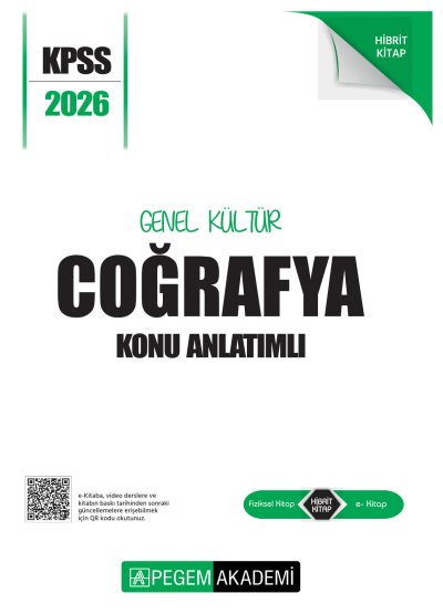 COĞRAFYA 2026 KPSS Genel Yetenek Genel Kültür Lisans Konu Anlatımlı Modüler Set Pegem Yayınları Zeta Fotokopi