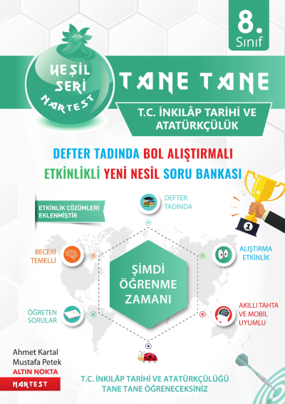 8. Sınıf T. C. İnkılap Tarihi ve Atatürkçülük Tane Tane Soru Bankası Nartest Yayınları Zeta Fotokopi