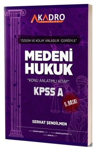 A Kadro Yayınları KPSS A Grubu Medeni Hukuk Konu Anlatımlı Zeta Fotokopi