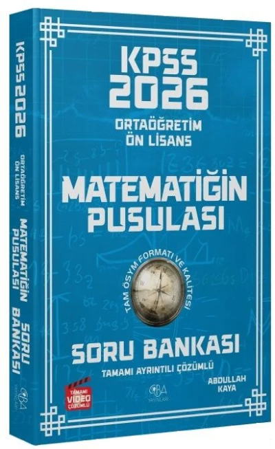 2026 KPSS Lise Ortaöğretim Ön Lisans Matematik Matematiğin Pusulası Soru Bankası Çözümlü - Burak Almasulu CBA Yayınları Zeta Fotokopi
