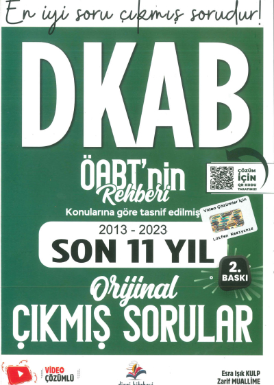 DKAB ÖABT'NİN REHBERİ 2013-2023 ORJİNAL ÇIKMIŞ SORULAR Zeta Fotokopi