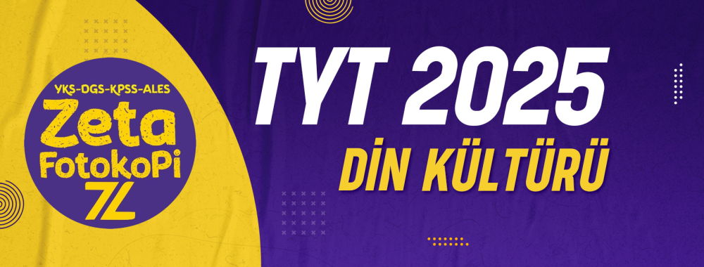 TYT Din Kültürü ve Ahlak Bilgisi Zeta Fotokopi
